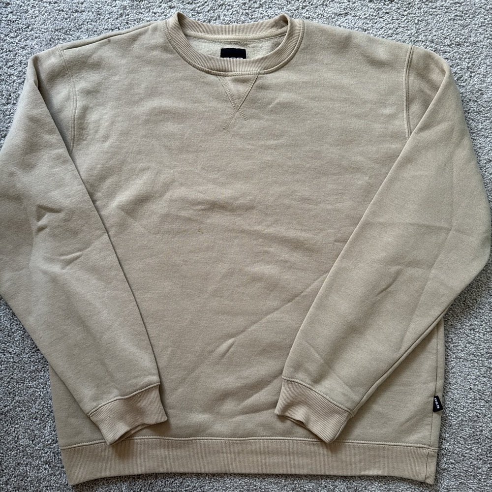 RSQ Men's Beige Crewneck Sweater